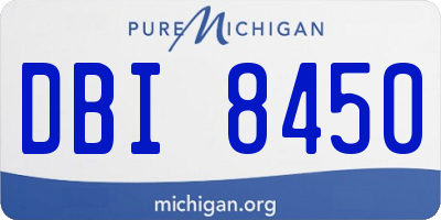 MI license plate DBI8450