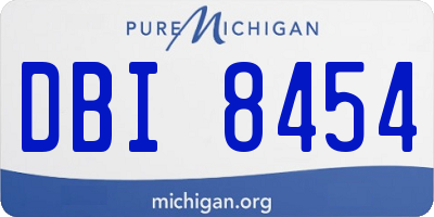 MI license plate DBI8454