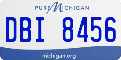 MI license plate DBI8456