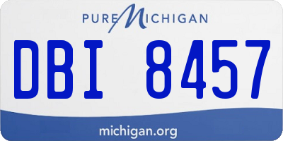 MI license plate DBI8457