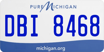 MI license plate DBI8468