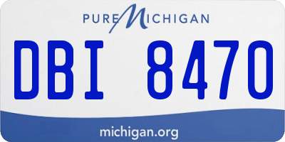 MI license plate DBI8470