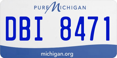 MI license plate DBI8471