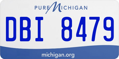 MI license plate DBI8479