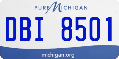 MI license plate DBI8501