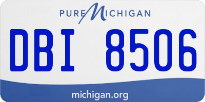 MI license plate DBI8506