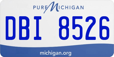 MI license plate DBI8526