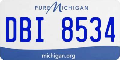 MI license plate DBI8534