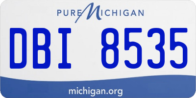 MI license plate DBI8535