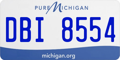 MI license plate DBI8554