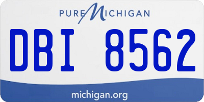 MI license plate DBI8562