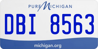 MI license plate DBI8563