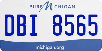 MI license plate DBI8565
