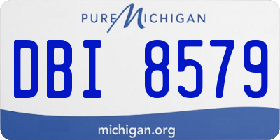 MI license plate DBI8579