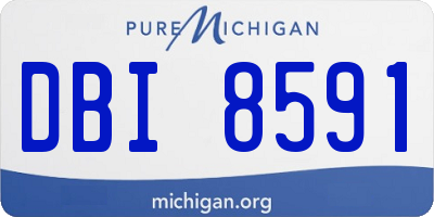 MI license plate DBI8591