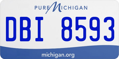 MI license plate DBI8593