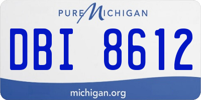 MI license plate DBI8612