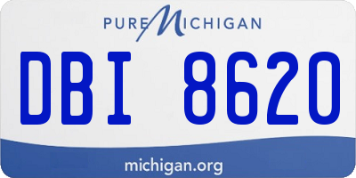 MI license plate DBI8620