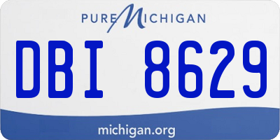 MI license plate DBI8629
