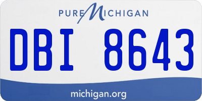 MI license plate DBI8643