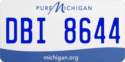 MI license plate DBI8644
