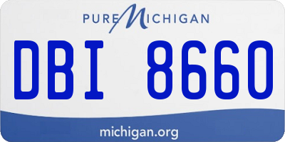MI license plate DBI8660