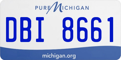 MI license plate DBI8661