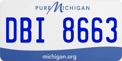 MI license plate DBI8663