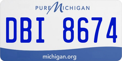 MI license plate DBI8674