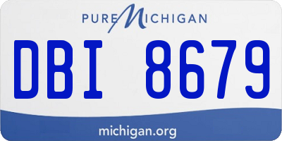 MI license plate DBI8679
