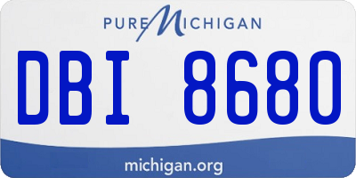 MI license plate DBI8680