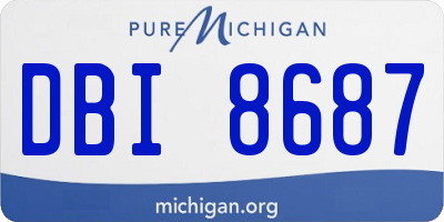 MI license plate DBI8687