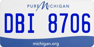 MI license plate DBI8706