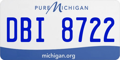 MI license plate DBI8722