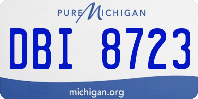 MI license plate DBI8723