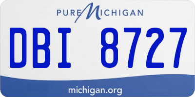 MI license plate DBI8727