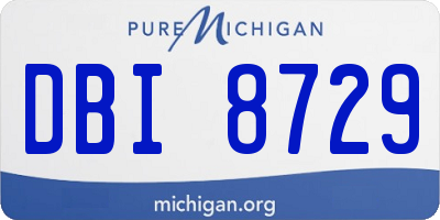 MI license plate DBI8729