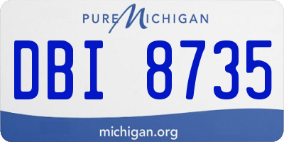 MI license plate DBI8735
