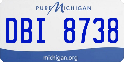 MI license plate DBI8738