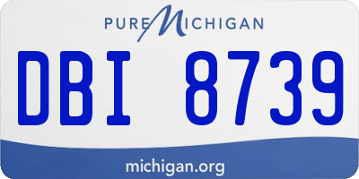 MI license plate DBI8739