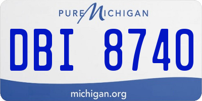 MI license plate DBI8740