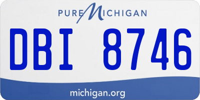 MI license plate DBI8746