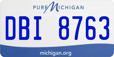 MI license plate DBI8763