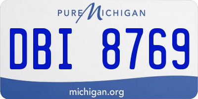 MI license plate DBI8769