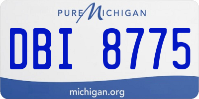 MI license plate DBI8775