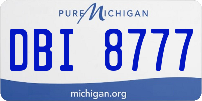 MI license plate DBI8777
