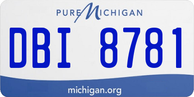 MI license plate DBI8781