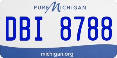 MI license plate DBI8788