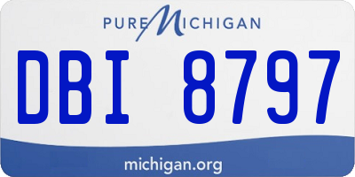 MI license plate DBI8797