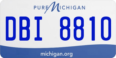 MI license plate DBI8810
